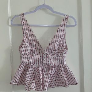 Zara V-Plunged Peplum Top